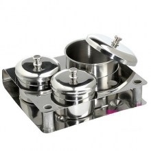 Set 3 Pahare Inox pentru Unghii - 1