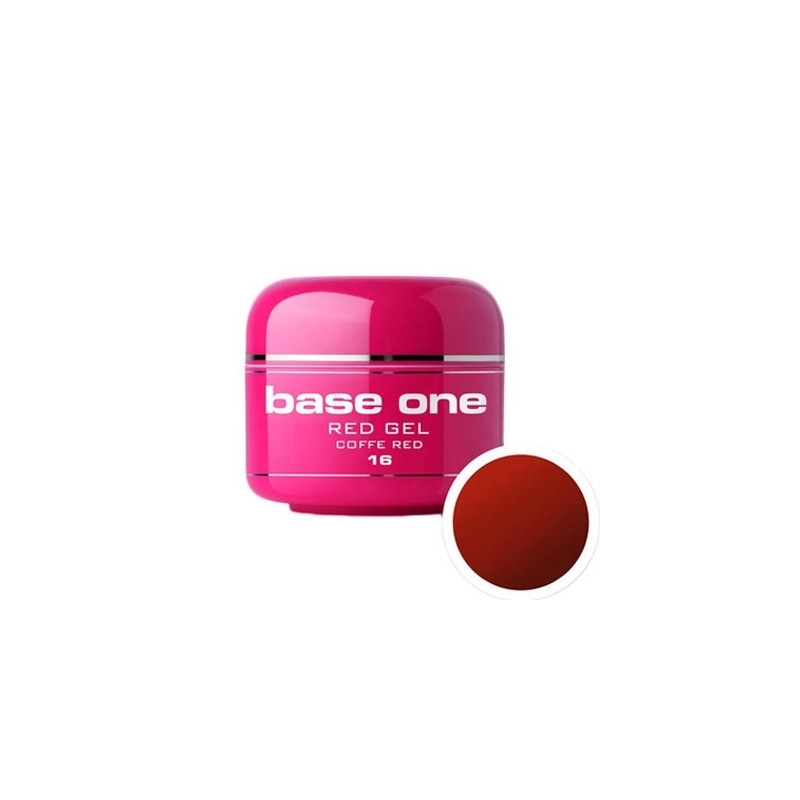 Gel UV Color Base One 5 g Red one-coffe-red-16 - 1
