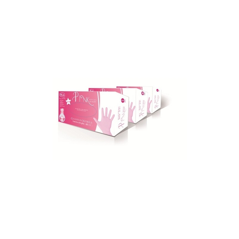 Manusi Unica Folosinta S/M/L Chirurgicale Nitril fara Pudra Roial Pink 100 Buc - 1