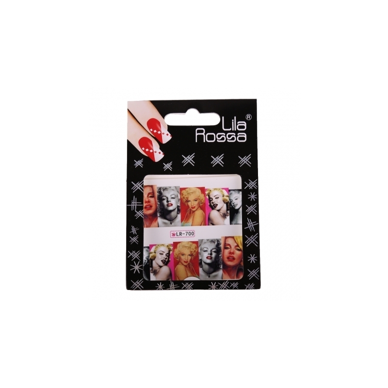 Sticker Unghii cu Efect 3D Lila Rossa Marilyn Monroe - 1