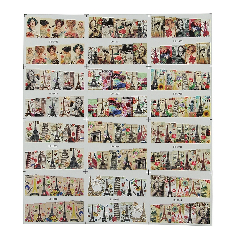 Sticker Unghii 12 In 1 Lila Rossa Paris - 1