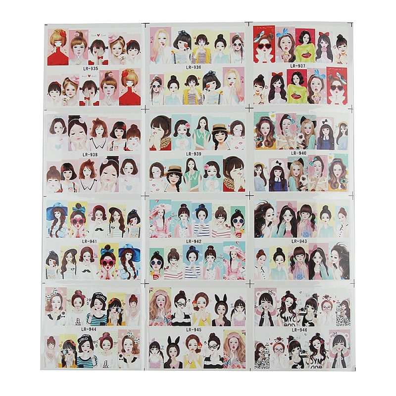 Sticker Unghii 12 In 1 Lila Rossa Fashion - 1