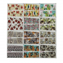 Sticker Unghii 12 In 1 Lila Rossa Animal Print - 1