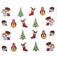 Sticker Unghii 3D Lila Rossa Pinguini - 1
