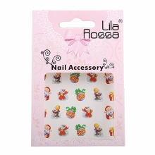 Sticker Unghii 3D Lila Rossa Globuri - 1