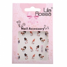 Sticker Unghii 3D Lila Rossa Oameni de Zapada cu Inimioare - 1