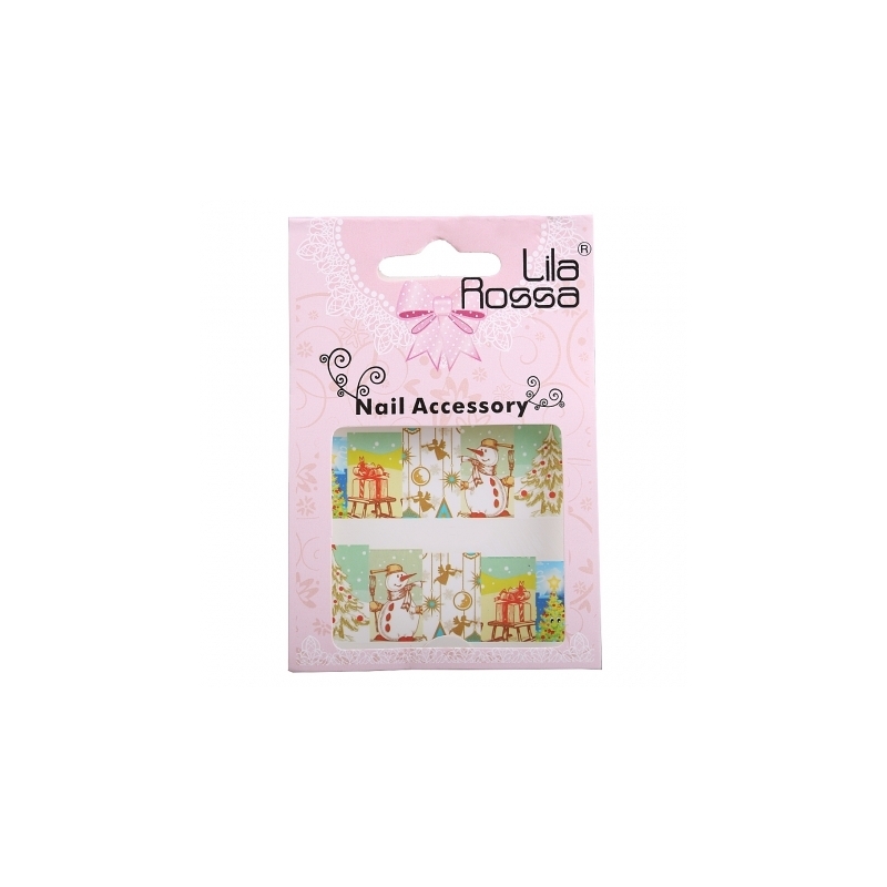 Sticker Unghii 3D Lila Rossa Ornamente Craciun - 1