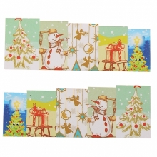 Sticker Unghii 3D Lila Rossa Ornamente Craciun - 1
