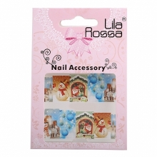 Sticker Unghii 3D Lila Rossa Casute de Iarna - 1