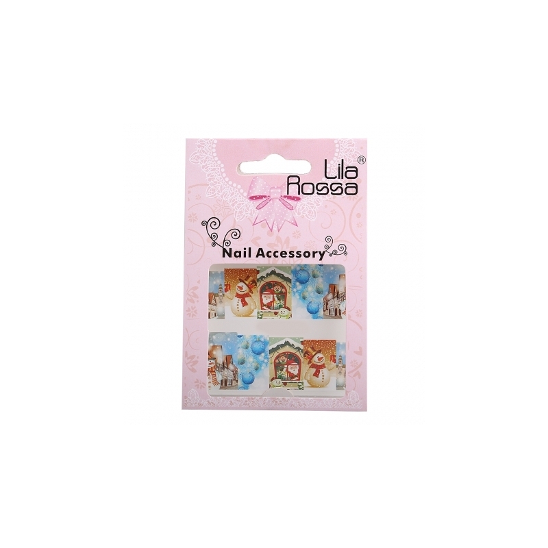 Sticker Unghii 3D Lila Rossa Casute de Iarna - 1