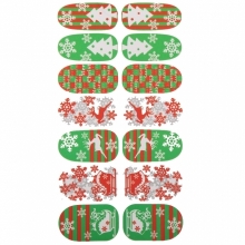 Sticker Unghii 14 In 1 Lila Rossa Reni - 1