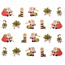 Sticker Unghii 3D Lila Rossa Mos Craciun - 1