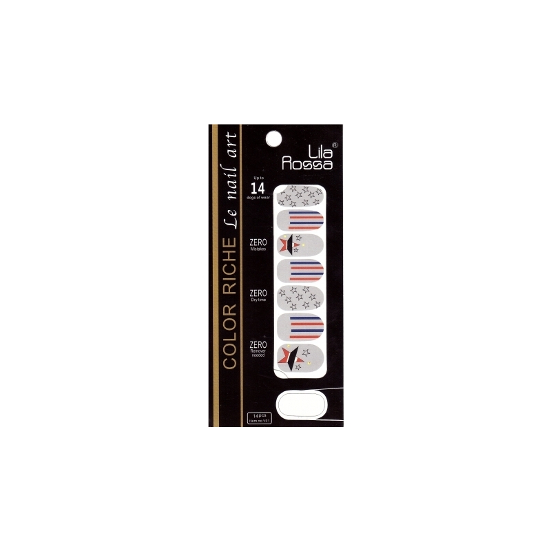 Sticker Unghii 14 In 1 Lila Rossa Lr010 - 1