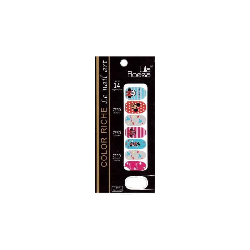 Sticker Unghii 14 In 1 Lila Rossa Lr019 - 1