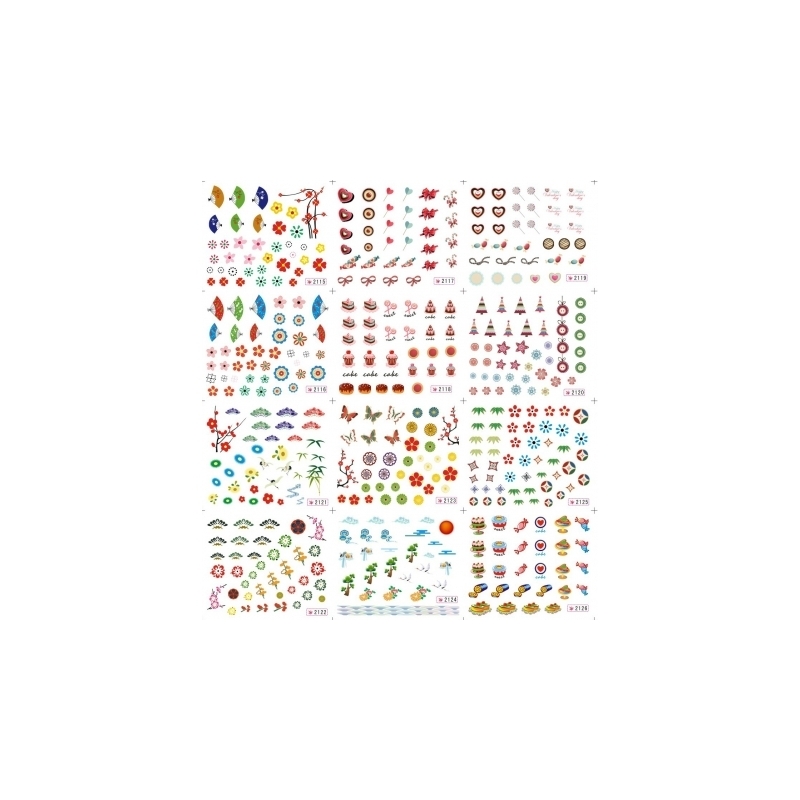 Stickere Unghii 12 In1 cu Evantai - 1