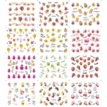 Stickere Unghii 12in1 cu Legume si Fructe - 1