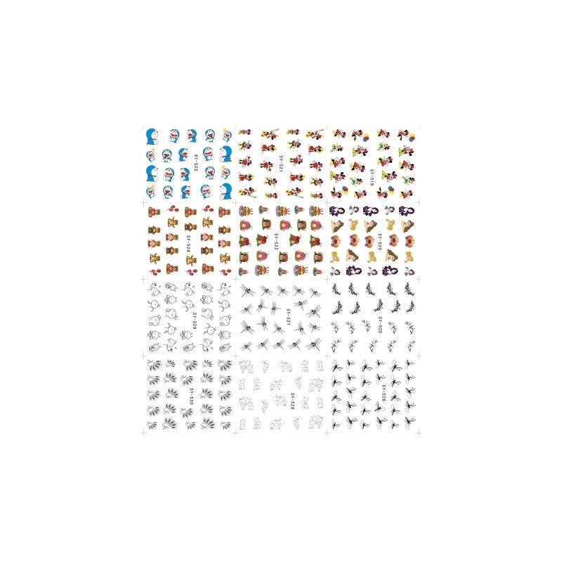 Stickere Unghii 12in1 cu Printese - 1