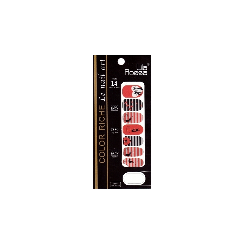 Sticker Unghii 14 In 1 Lila Rossa Lr020 - 1