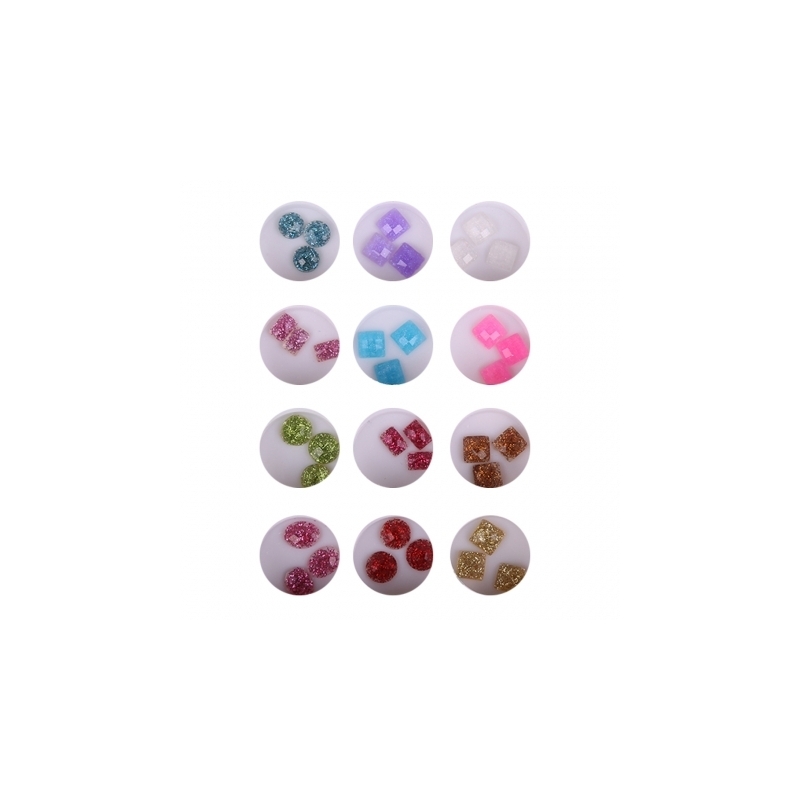 Decor Unghii Lila Rossa Pietricele Mixt - 1
