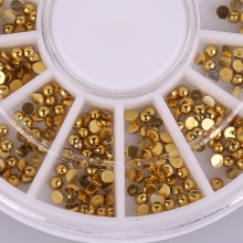 Decor Pentru Unghii 12 Pozitii Strasuri Gold - 1