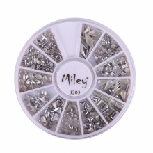 Decor Pentru Unghii Miley 12 Pozitii Metalic - 1