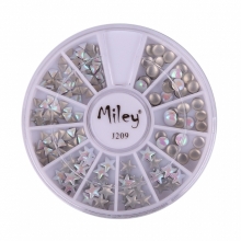 Decor Pentru Unghii Miley 12 Pozitii Stele Mixt - 1