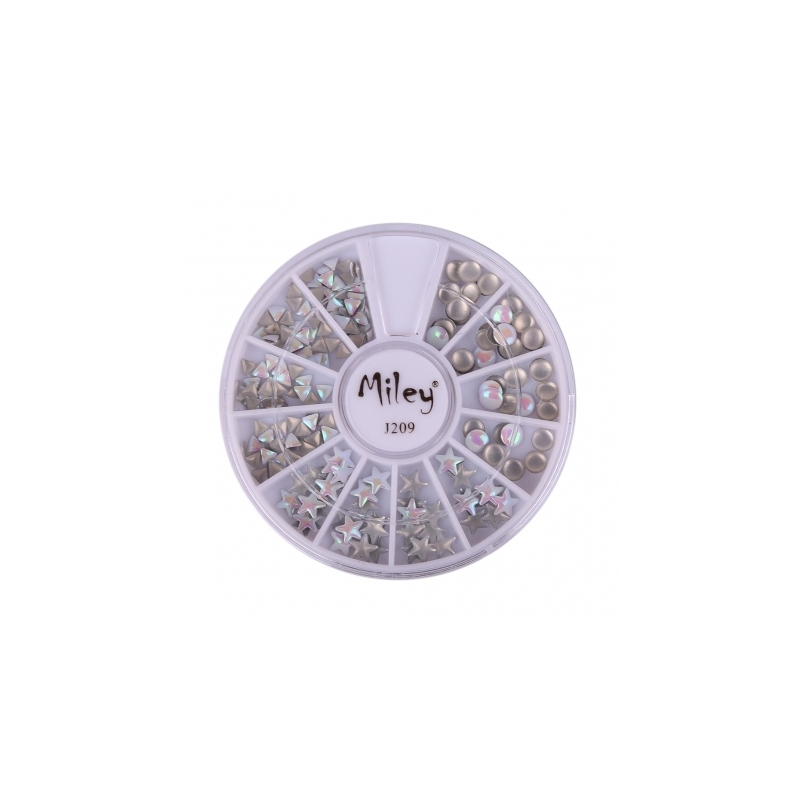 Decor Pentru Unghii Miley 12 Pozitii Stele Mixt - 1