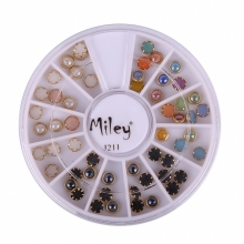 Decor Pentru Unghii Miley 12 Pozitii Mix Buline - 1