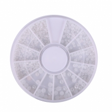 Decor Pentru Unghii Miley 12 Pozitii Perle Albe - 1