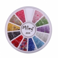 Decor Pentru Unghii Miley 12 Pozitii Cristale Colorate - 1