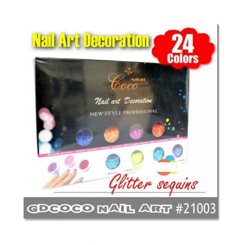 Decor Unghii Set24 Sclipici Hexagon 21003 - 1