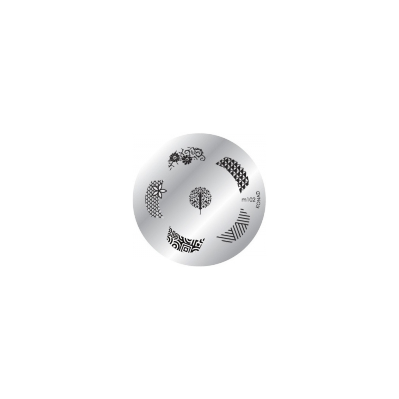 Matrita Metalica Pentru Stampile Unghii Konad M102 - 1