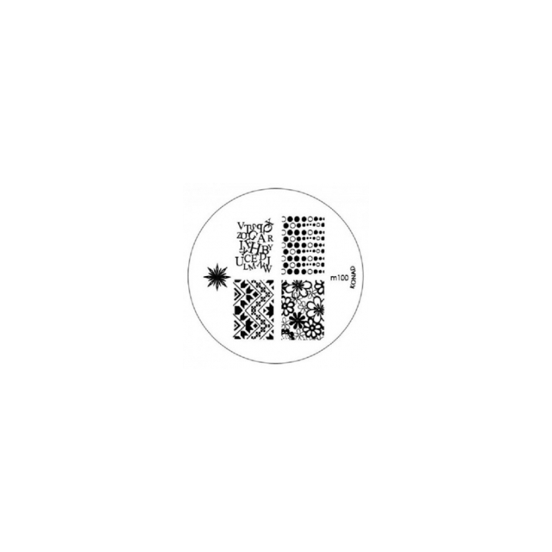 Matrita Metalica Pentru Stampile Unghii Konad M100 - 1