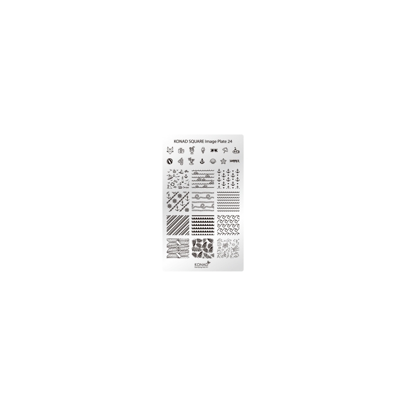 Matrita Dreptunghiulara Pentru Stampile Unghii Konad 24 - 1