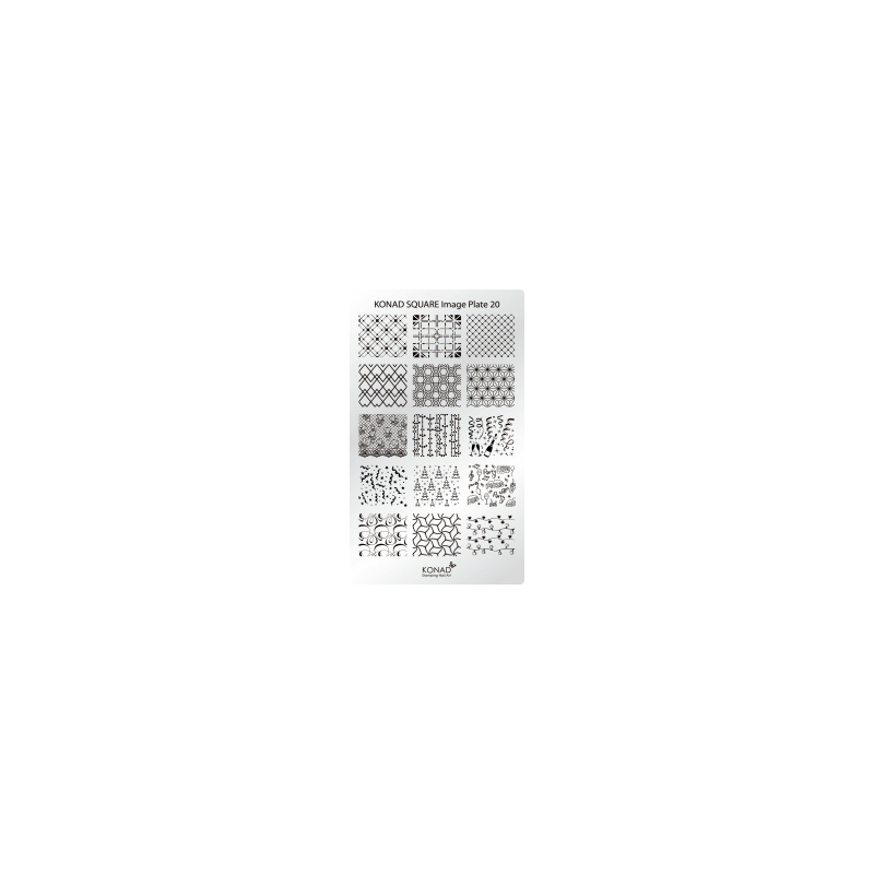 Matrita Dreptunghiulara Pentru Stampile Unghii Konad 20 - 1