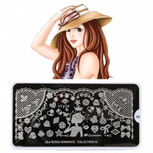 Matrita Metalica Pentru Stampile Unghii Lila Rossa - Romantic Collection 0110 - 1