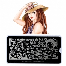 Matrita Metalica Pentru Stampile Unghii Lila Rossa - Romantic Collection 0107 - 1