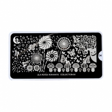 Matrita Metalica Pentru Stampile Unghii Lila Rossa - Romantic Collection 0104 - 1