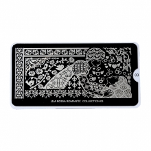Matrita Metalica Pentru Stampile Unghii Lila Rossa - Romantic Collection 0103 - 1