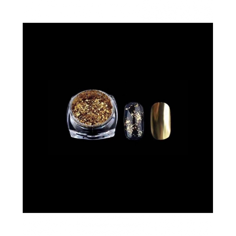 Pudra Unghii cu Efect de Oglinda Platinum G518-gd - 1