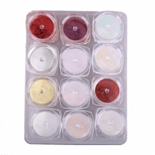 Pigment Pudra Unghii cu Efect de Oglinda Lila Rossa Set 12 - 1