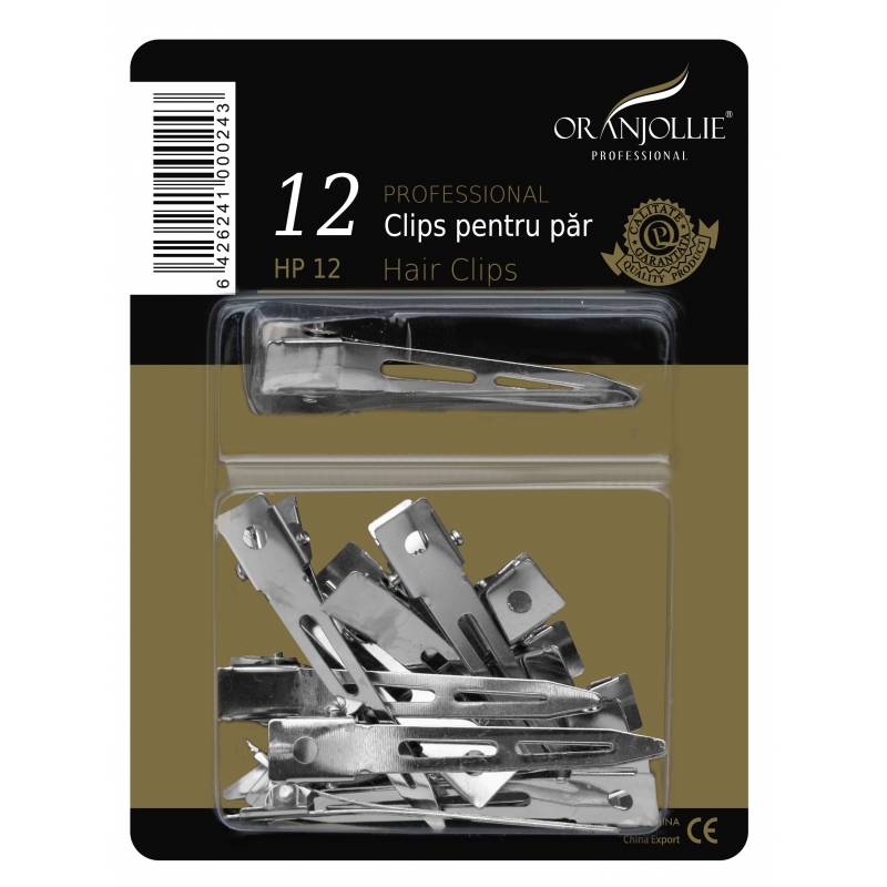 Clips coafor metalice mici set 12 - 1