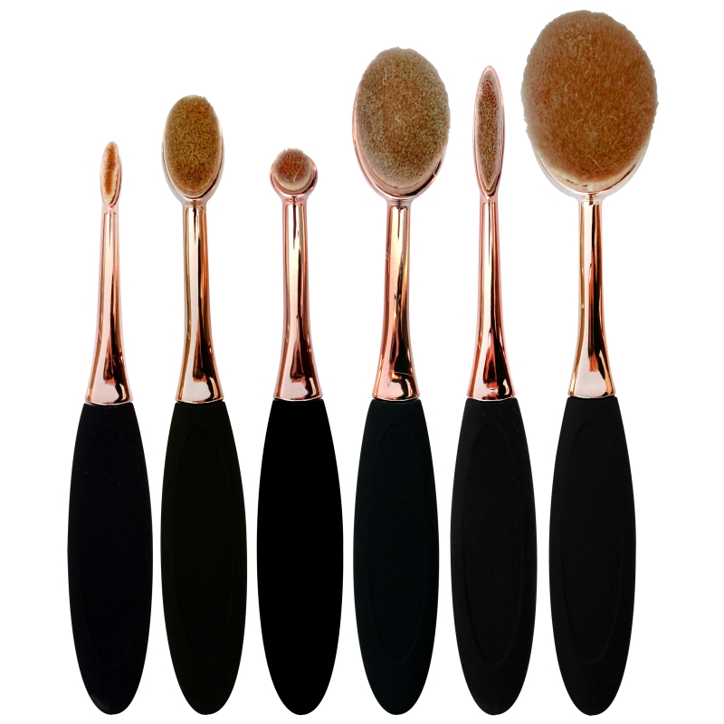 Kit pensule fond de ten 6 dimensiuni maner silicon - 1