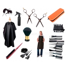 Set kit frizerie coafor complet cu foarfeca profesionala tuns filat Camellia