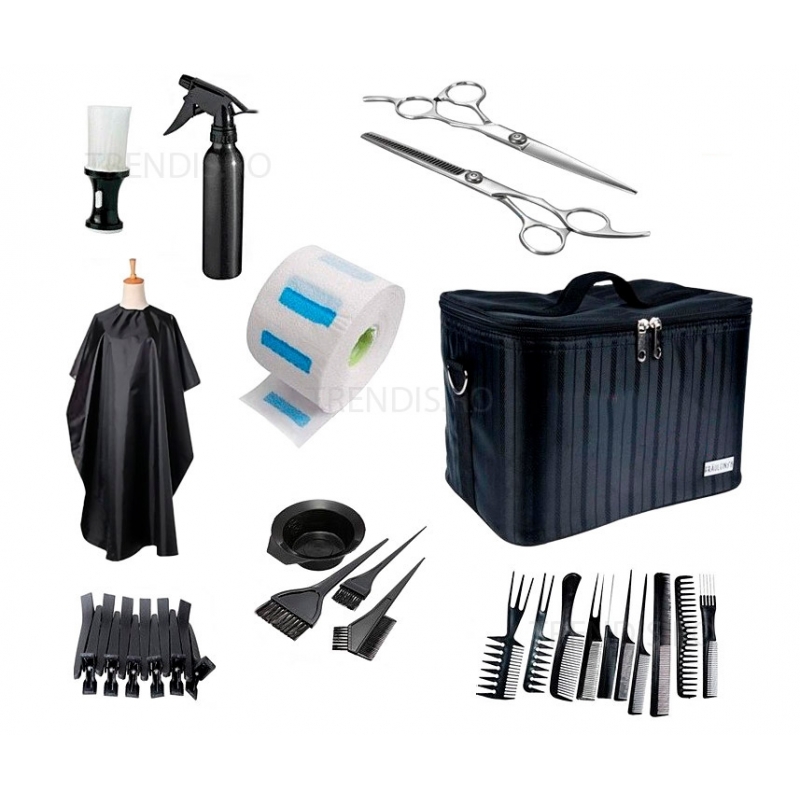Kit frizerie coafor cu geanta echipata Creolla produse scoala frizeri