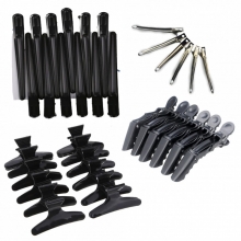 Set 42 clipsuri clesti clame metalice frizerie coafor aligator crocodil