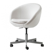 Scaun Coafor Dana - Alb din Piele Ecologica - 1