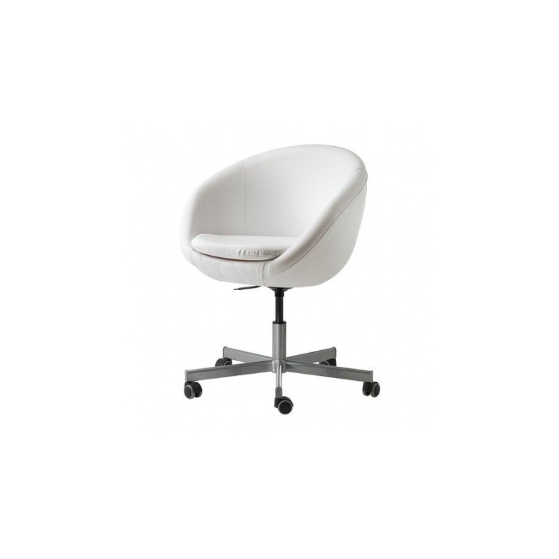 Scaun Coafor Dana - Alb din Piele Ecologica - 1