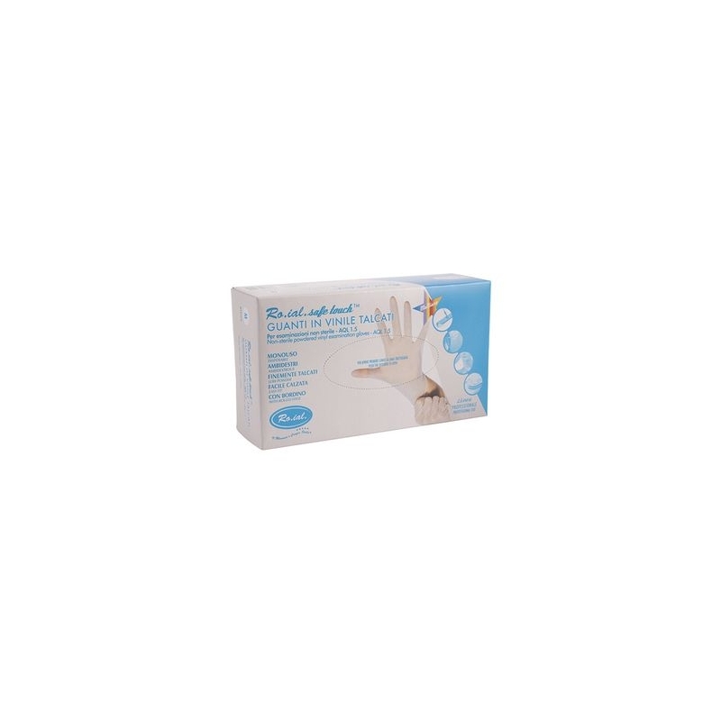 Manusi vinil cu pudra Roial  100PCS-marime M