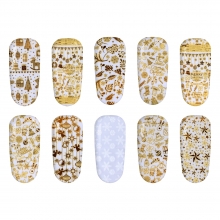 Folie de transfer set 10 Gold Christmas Collection 12